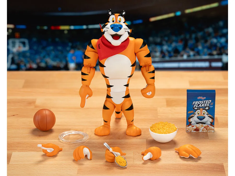 Tony the Tiger 6.75" Moveable Figure with Alternate Hands and Accessories "Kellogg's Frosted Flakes" Model by Jada