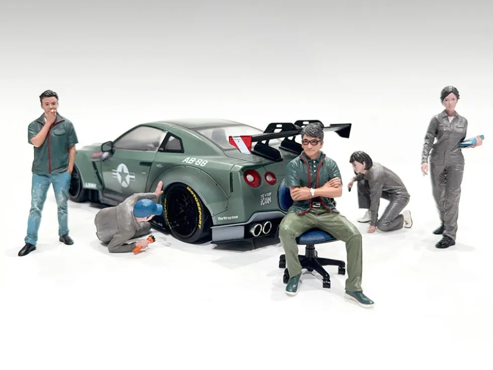 Top Tuners 5 piece Figure Set "Premium" Series for 1/24 Scale Models by American Diorama