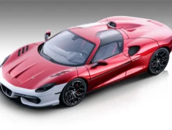 2021 Touring Superleggera Arese RH95 Red Metallic with White Accents Mythos Series Limited Edition to 80 pieces Worldwide 1/18 Model Car Tecnomodel TM18-268B