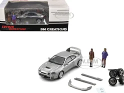 Toyota Celica GT-Four RHD (Right Hand Drive) ID Silver Metallic with 2 Figures and Accessories 1/64 Diecast Model Car by BM Creations