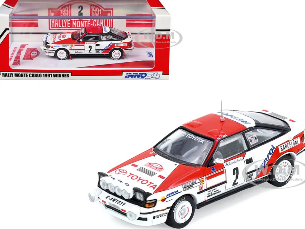 Toyota Celica GT-Four (ST165) #2 Carlos Sainz - Luis Moya Winner "Rally Monte Carlo" (1991) 1/64 Diecast Model Car by Inno Models