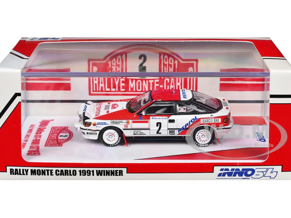 Toyota Celica GT-Four (ST165) #2 Carlos Sainz - Luis Moya Winner "Rally Monte Carlo" (1991) 1/64 Diecast Model Car by Inno Models