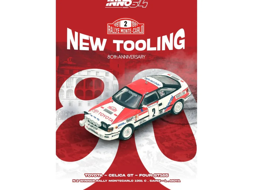 Toyota Celica GT-Four (ST165) #2 Carlos Sainz - Luis Moya Winner "Rally Monte Carlo" (1991) 1/64 Diecast Model Car by Inno Models