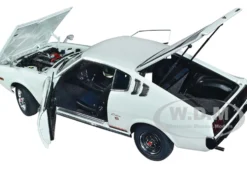 1973 Toyota Celica Liftback 2000GT RA25 RHD Right Hand Drive White Red Black Stripes 1/18 Model Car Autoart 78766
