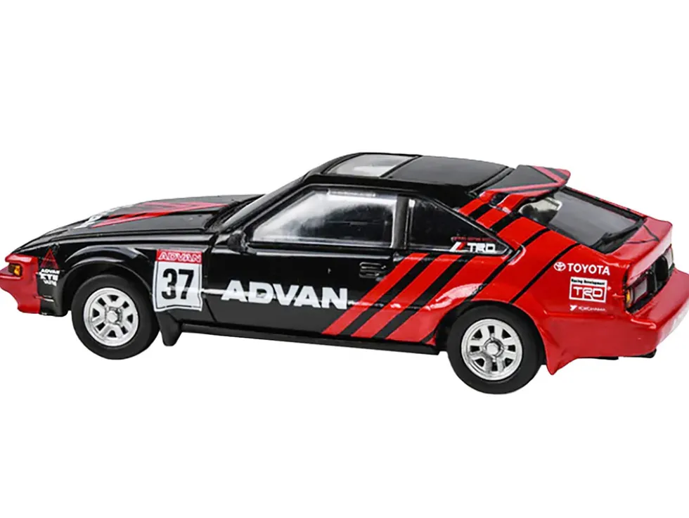 1984 Toyota Celica Supra #37 "ADVAN" Black and Red 1/64 Diecast Model Car by Paragon Models