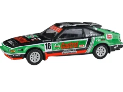 1984 Toyota Celica Supra #16 "Castrol Livery" Black and Green with Graphics 1/64 Diecast Model Car by Paragon Models