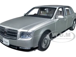 Toyota Century with Curtains RHD Right Hand Drive Silver Special Edition 1/18 Model Car Autoart 78770
