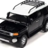 2007 Toyota FJ Cruiser Black Diamond with White Top and Roofrack Classic Gold Collection Series Limited Edition 1/64 Diecast Model Car Johnny Lightning JLCG030-JLSP278B
