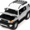 2007 Toyota FJ Cruiser Titanium Silver Metallic with White Top and Roofrack Classic Gold Collection Series Limited Edition 1/64 Diecast Model Car Johnny Lightning JLCG030-JLSP278A