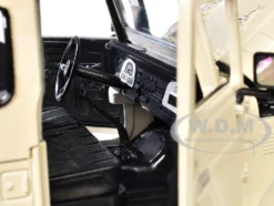 Toyota FJ40 Land Cruiser Beige "4x4 Overlanders" Series 1/24 Diecast Model Car by Motormax