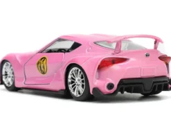 Toyota FT-1 Concept Pink Metallic Pink Ranger Diecast Figurine Power Rangers Hollywood Rides Series 1/32 Diecast Model Car Jada 33079