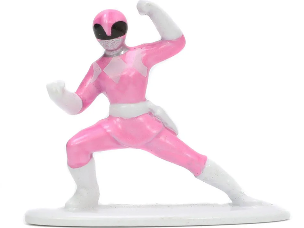 Toyota FT-1 Concept Pink Metallic Pink Ranger Diecast Figurine Power Rangers Hollywood Rides Series 1/32 Diecast Model Car Jada 33079
