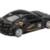 Toyota GR86 "LB-Nation - Liberty Walk" #24 Black with Carbon Hood and Gold Graphics Limited Edition 1/64 Diecast Model Car by Mini GT