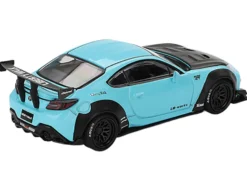 Toyota GR86 "LB-Nation - Liberty Walk" Baby Blue with Carbon Hood Limited Edition 1/64 Diecast Model Car by Mini GT