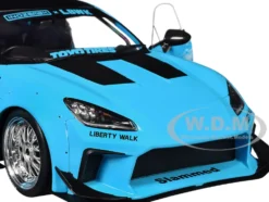 2024 Toyota GR86 LBWK Body Kit RHD (Right Hand Drive) Baby Blue with Black Top 1/18 Diecast Model Car by Solido