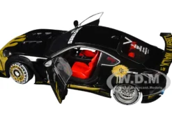 2024 Toyota GR86 Liberty Walk Body Kit RHD (Right Hand Drive) #24 Black with Gold Graphics 1/18 Diecast Model Car by Solido
