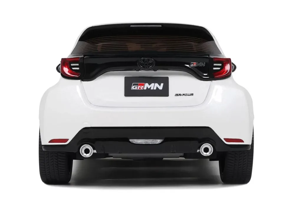 2022 Toyota GRMN Yaris RHD (Right Hand Drive) Platinum White Pearl with Black Hood and Top Limited Edition to 999 pieces Worldwide 1/18 Model Car by Otto Mobile