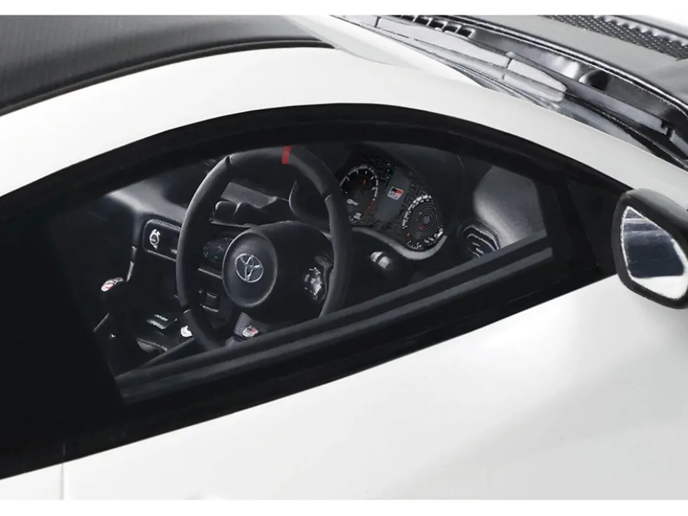 2022 Toyota GRMN Yaris RHD (Right Hand Drive) Platinum White Pearl with Black Hood and Top Limited Edition to 999 pieces Worldwide 1/18 Model Car by Otto Mobile