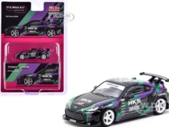 Toyota GR86 RHD (Right Hand Drive) "HKS" Black with Graphics "Global64" Series 1/64 Diecast Model by Tarmac Works