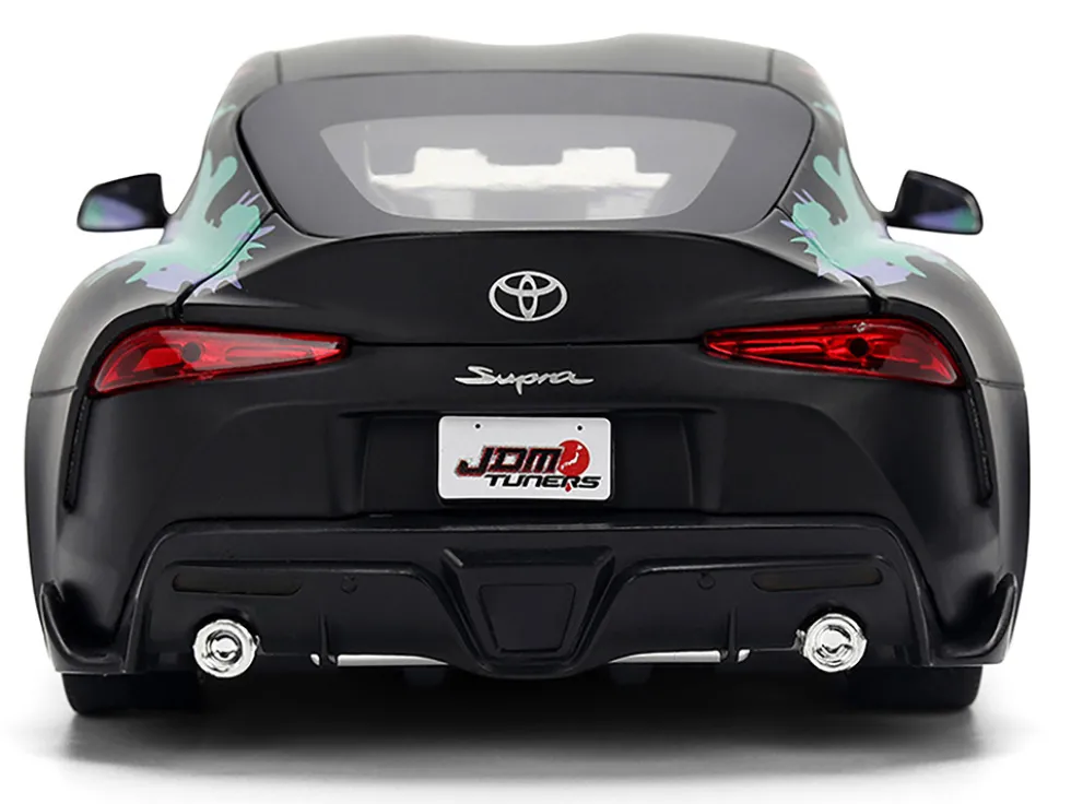 2020 Toyota GR Supra "HKS" Matt Black with Graphics "JDM Tuners" Series 1/24 Diecast Model Car by Jada