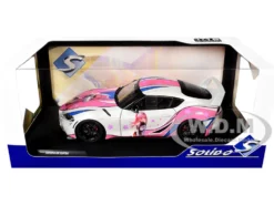 2024 Toyota GR Supra "Itasha" White with Graphics "StreetFighters" 1/18 Diecast Model Car by Solido
