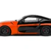 2024 Toyota GR Supra "StreetFighter" Orange and Black 1/18 Diecast Model Car by Solido