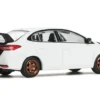 Toyota GR Vios White with Carbon Hood 1/64 Diecast Model Car by Pop Race