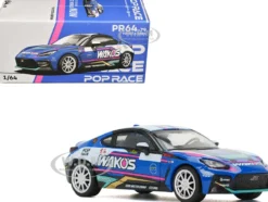 Toyota GR86 "Wako's" Blue with Graphics 1/64 Diecast Model Car by Pop Race