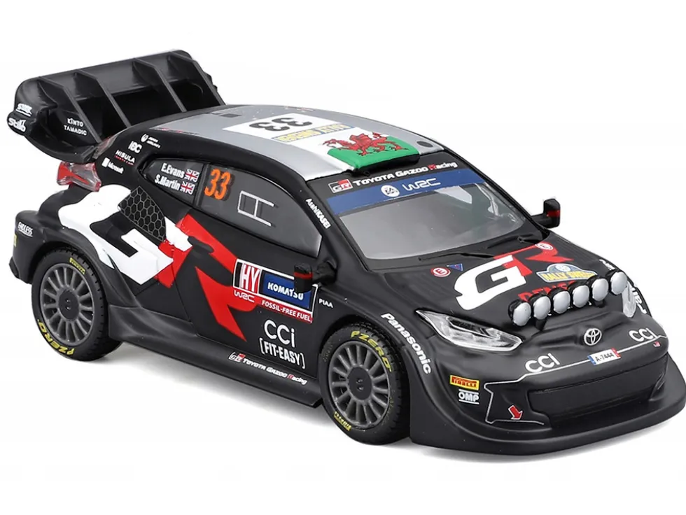 Toyota GR Yaris Rally1 Hybrid #33 Elfyn Evans - Scott Martin "Toyota Gazoo Racing WRT" "World Rally Championship" (2024) "Race" Series 1/43 Diecast Model Car by Bburago