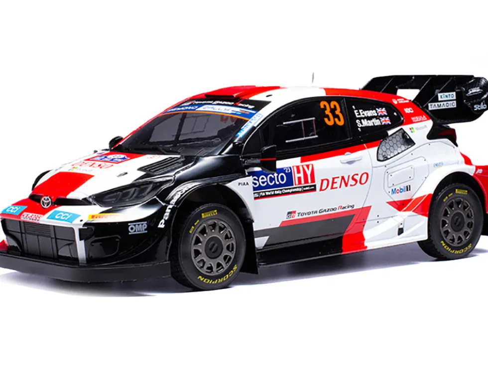 Toyota GR Yaris Rally1 Hybrid #33 Elfyn Evans - Scott Martin Winner "Rally Finland" (2023) 1/18 Diecast Model Car by IXO Models