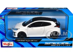 2021 Toyota GR Yaris White with Carbon Top "Special Edition" Series 1/24 Diecast Model Car by Maisto