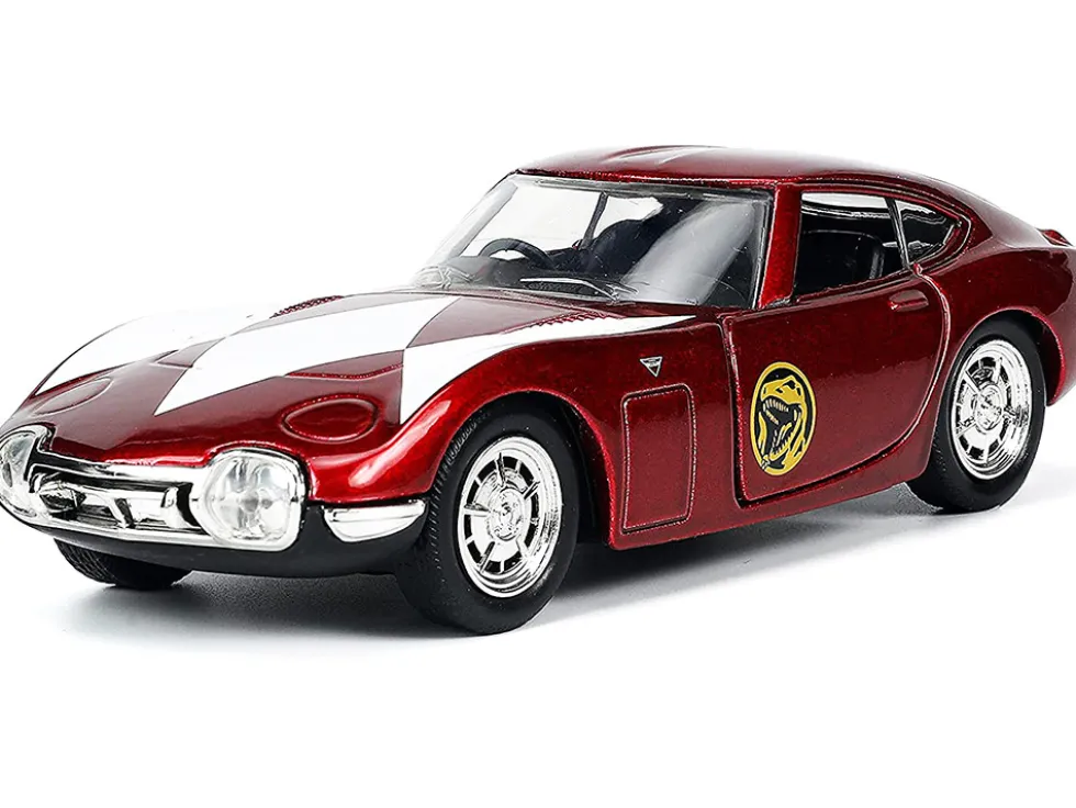 1967 Toyota 2000GT RHD Right Hand Drive Red Metallic Red Ranger Diecast Figurine Power Rangers Hollywood Rides Series 1/32 Diecast Model Car Jada 33074