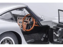 1967 Toyota 2000GT RHD (Right Hand Drive) Silver Metallic 1/18 Model Car by Autoart