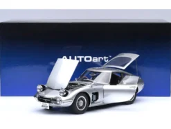 1967 Toyota 2000GT RHD (Right Hand Drive) Silver Metallic 1/18 Model Car by Autoart