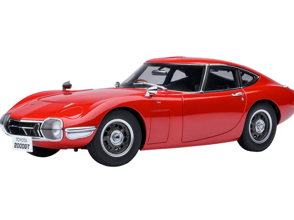 1967 Toyota 2000GT RHD (Right Hand Drive) Red 1/18 Model Car by Autoart