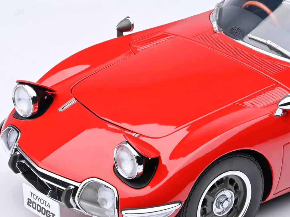 1967 Toyota 2000GT RHD (Right Hand Drive) Red 1/18 Model Car by Autoart