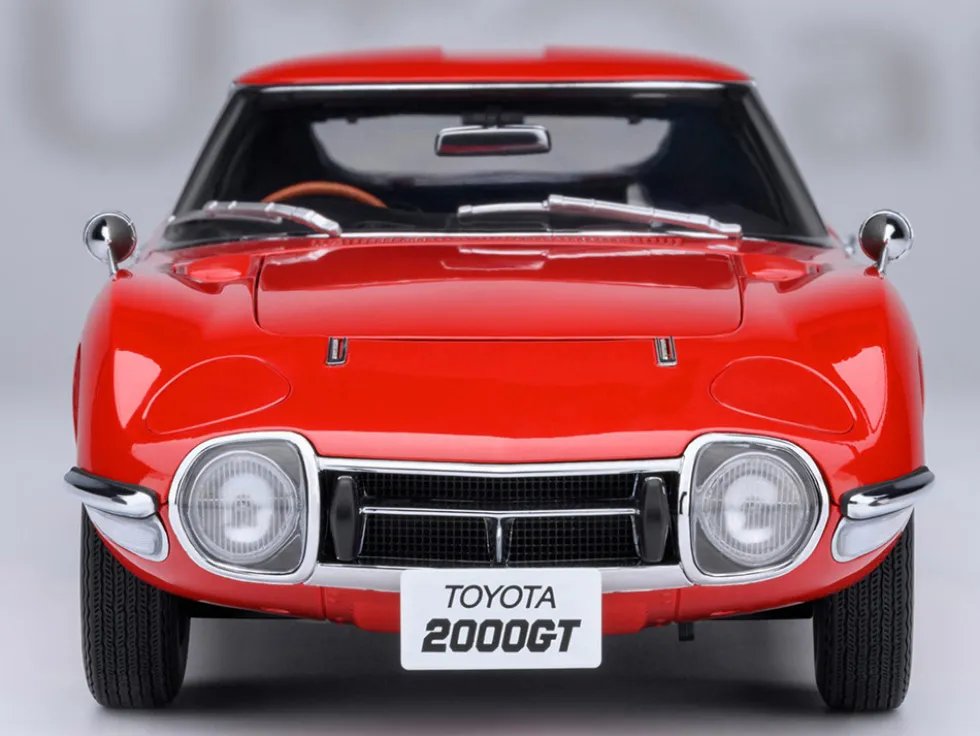 1967 Toyota 2000GT RHD (Right Hand Drive) Red 1/18 Model Car by Autoart