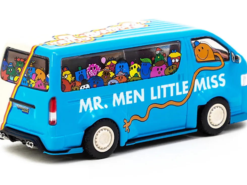Toyota Hiace Widebody Van Mr. Men Little Miss 50th Anniversary 1971-2021 METAL OIL CAN 1/64 Diecast Model Car Tarmac Works T64-038-MR