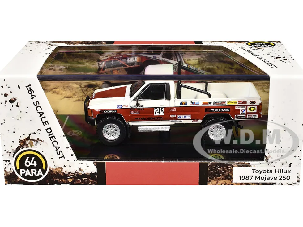 Toyota Hilux Pickup Truck #748 Malcolm Vinje - Mark Hansen "Mojave 250" (1987) 1/64 Diecast Model Car by Paragon Models