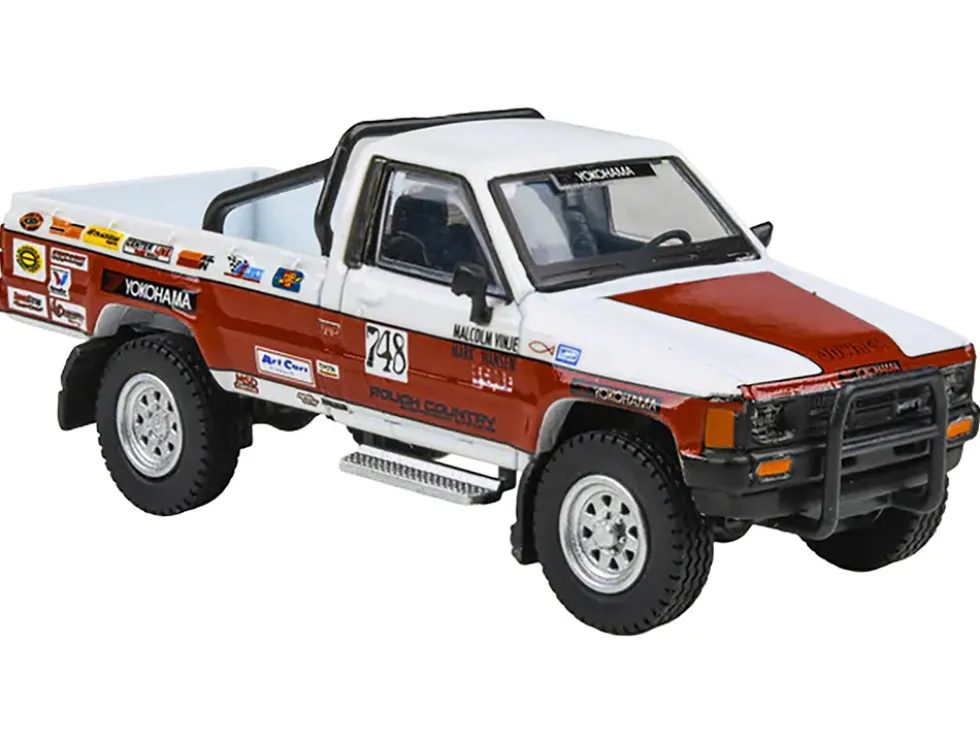Toyota Hilux Pickup Truck #748 Malcolm Vinje - Mark Hansen "Mojave 250" (1987) 1/64 Diecast Model Car by Paragon Models