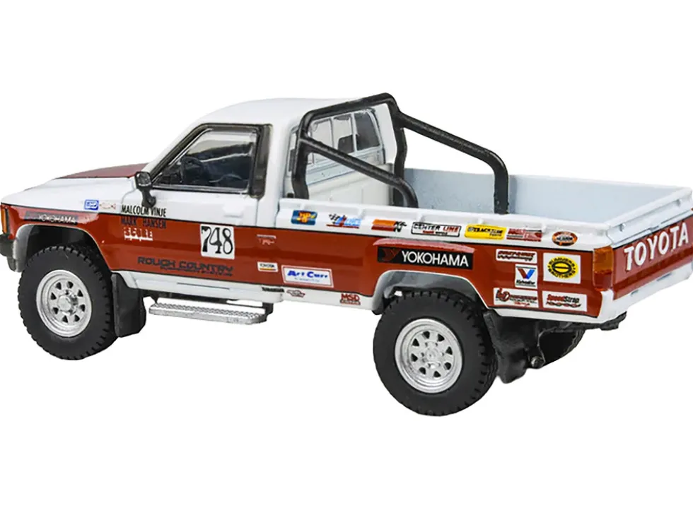Toyota Hilux Pickup Truck #748 Malcolm Vinje - Mark Hansen "Mojave 250" (1987) 1/64 Diecast Model Car by Paragon Models
