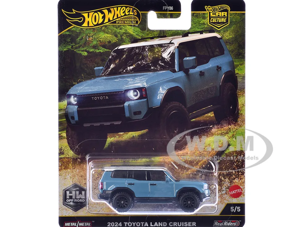 2024 Toyota Land Cruiser Blue with White Top "HW Off Road" Series Diecast Model Car by Hot Wheels
