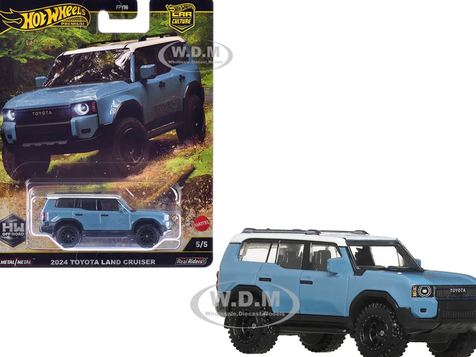 2024 Toyota Land Cruiser Blue with White Top "HW Off Road" Series Diecast Model Car by Hot Wheels