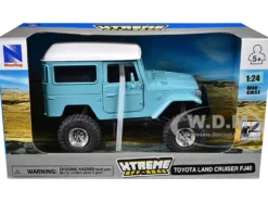Toyota Land Cruiser FJ40 Light Blue with White Top