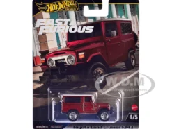 Toyota Land Cruiser FJ43 Red with White Top "The Fate of the Furious" (2017) Movie "Fast & Furious" Series Diecast Model Car by Hot Wheels