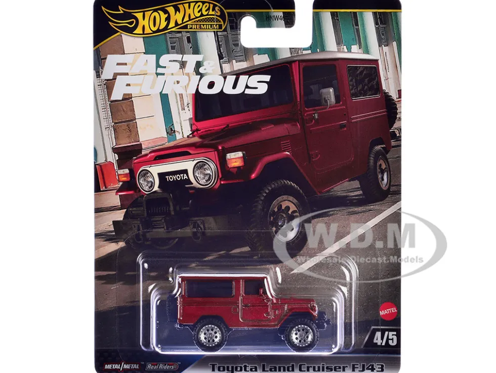 Toyota Land Cruiser FJ43 Red with White Top "The Fate of the Furious" (2017) Movie "Fast & Furious" Series Diecast Model Car by Hot Wheels