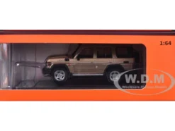 Toyota Land Cruiser (J76) Gold Metallic 1/64 Diecast Model Car by GCD