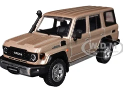 Toyota Land Cruiser (J76) Gold Metallic 1/64 Diecast Model Car by GCD