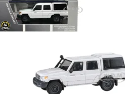 2012 Toyota Land Cruiser LC 79 French Vanilla White with Canopy 1/64 Diecast Model Car by Paragon Models