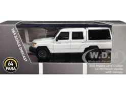 2012 Toyota Land Cruiser LC 79 French Vanilla White with Canopy 1/64 Diecast Model Car by Paragon Models